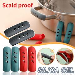2pcs Silicone Pot Holder Sleeve for Cast Iron Pans