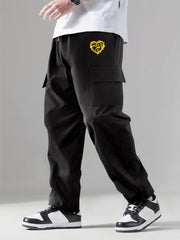 Cargo Pants Men's Flap Pocket Trousers Loose Casual Outdoor Work Hip Hop Style