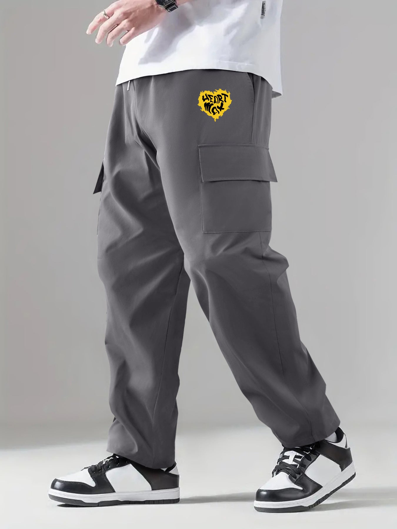 Cargo Pants Men's Flap Pocket Trousers Loose Casual Outdoor Work Hip Hop Style