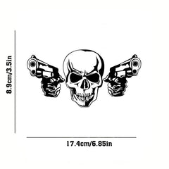 1pc High Gun & Skull Car Stickers - Vehicle Decoration
