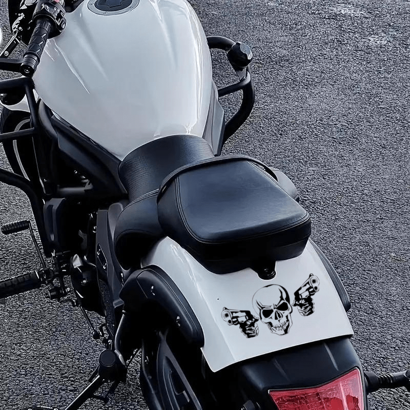 1pc High Gun & Skull Car Stickers - Vehicle Decoration