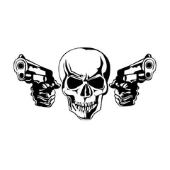 1pc High Gun & Skull Car Stickers - Vehicle Decoration