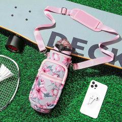 Water Bottle Storage Bag Cup Sleeve with Adjustable Strap
