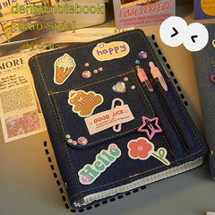 Vintage Cowboy Ledger Loose leaf Cloth Notebook Diary
