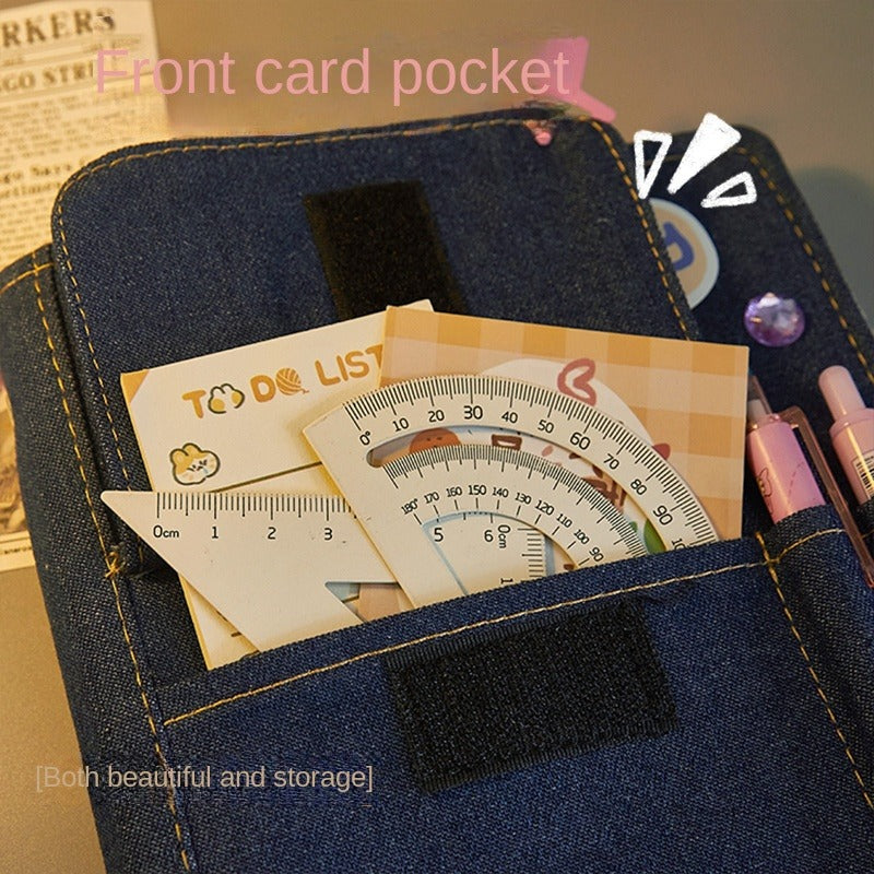 Vintage Cowboy Ledger Loose leaf Cloth Notebook Diary
