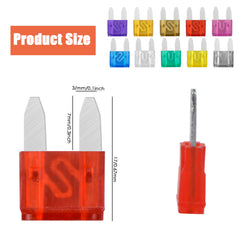 120pcs Mini Flat Fuses Car Fuse Set Standard Blade Fuses With Extractor Plug