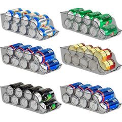 2pcs Kitchen Soda Can Dispenser Clear Can Organizer For Pantry