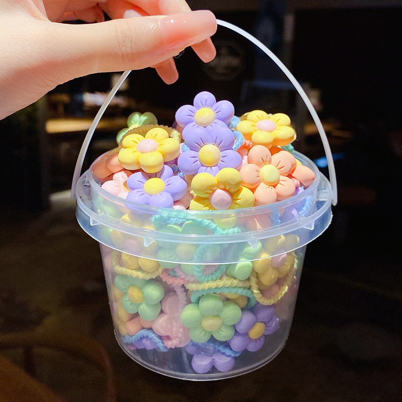 Flowers Bowknot Hair Ties Elastic Band Girls Hair Ornament