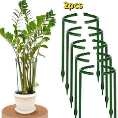 2pcs Plastic Plant Support Pile Frame Greenhouse Semicircle Fixed Rod