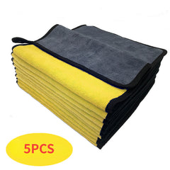 5pc Microfiber Towel Car Interior Cleaning Rag Auto Detailing Kitchen Home Wash