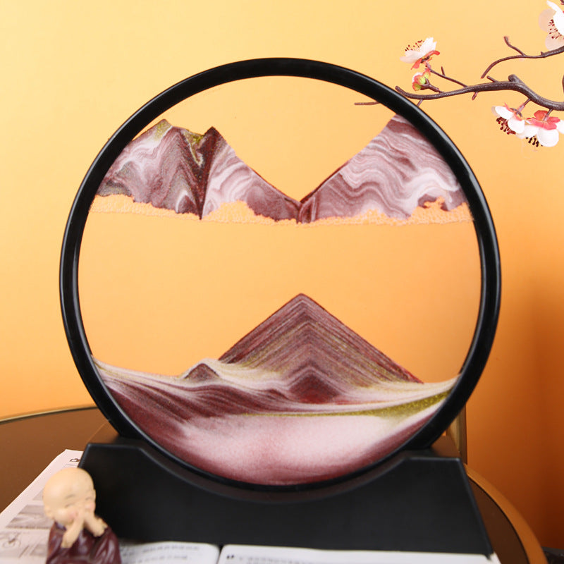 Round Sand Painting Hourglass Glass Piece Graduation Gift