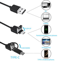 5.5mm Endoscope Camera Car Inspection Tool with Magnet Waterproof Mirror