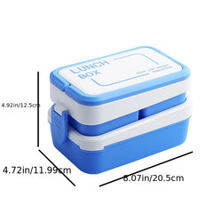 1pc Stackable Leak Proof Bento Box With Handle Double layer Lunch Box
