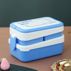 1pc Stackable Leak Proof Bento Box With Handle Double layer Lunch Box