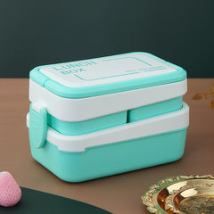 1pc Stackable Leak Proof Bento Box With Handle Double layer Lunch Box