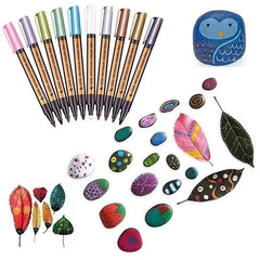 10 Colors Metal Paint Marker Pen Waterproof Permanent DIY Craft Painting Brush