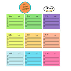 50sheets Fluorescent Colorful Sticky Notes 2 8 3 9 Notepad Office Student Paper