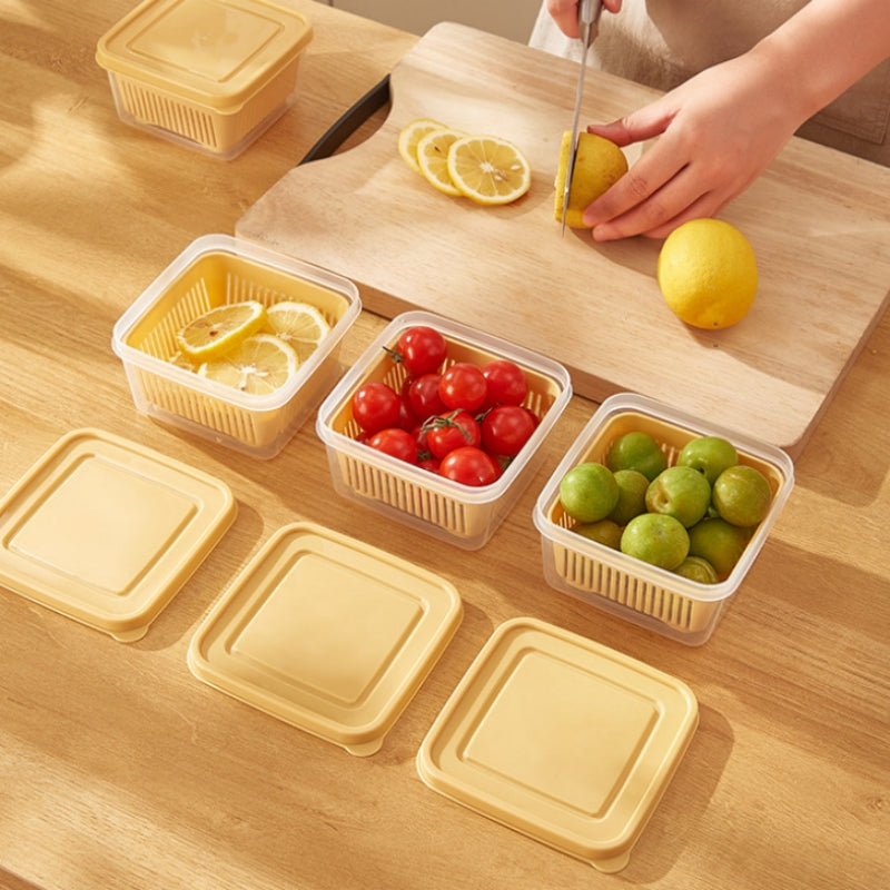 Fresh Keeping Box Ginger Garlic Scallion Storage Food Box Large Capacity