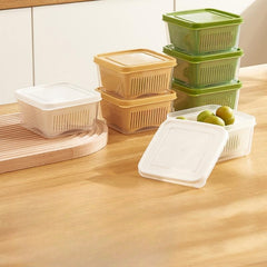 Fresh Keeping Box Ginger Garlic Scallion Storage Food Box Large Capacity