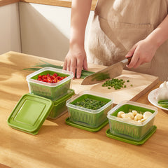 Fresh Keeping Box Ginger Garlic Scallion Storage Food Box Large Capacity