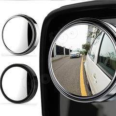 2pcs Round Blind Spot Mirror Wide Angle Stick On Mirror