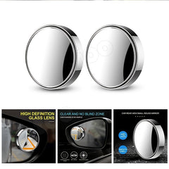 2pcs Round Blind Spot Mirror Wide Angle Stick On Mirror