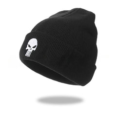 Halloween Skull Embroidery Knitted Hat for Men
