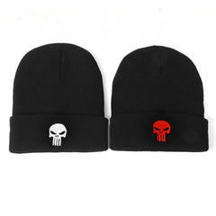 Halloween Skull Embroidery Knitted Hat for Men