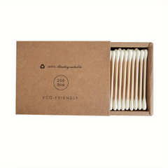 200pcs Bamboo Double Head Swab Disposable Buds for Makeup & Cleaning