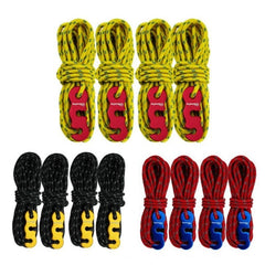 4pcs Reflective Wind Rope with Buckle Camping Accessories