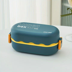 Large Capacity Double Layer Bento Box Thermal Lunch Box for Students