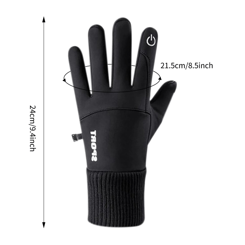 Winter Warm Split Finger Gloves Waterproof Touch Screen Gloves