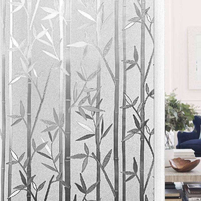 Privacy Window Film Bamboo Frosted Glass Sticker