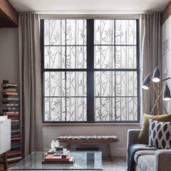Privacy Window Film Bamboo Frosted Glass Sticker