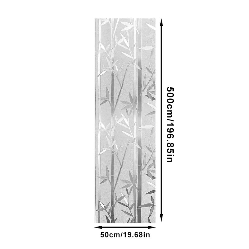 Privacy Window Film Bamboo Frosted Glass Sticker