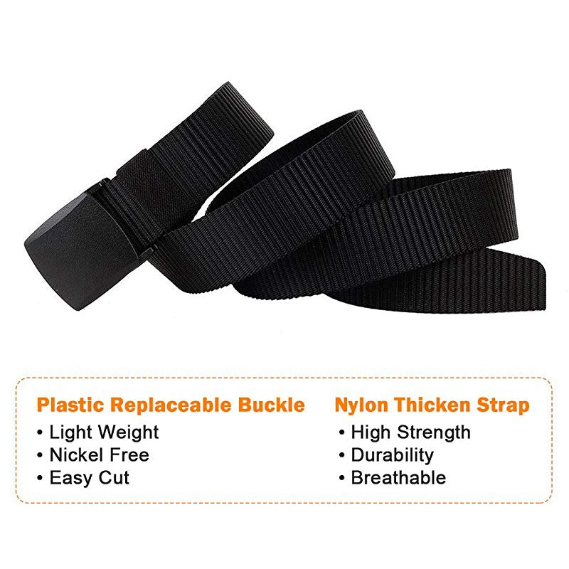 Men's Military Automatic Buckle Nylon Belt Tactical Canvas Belt