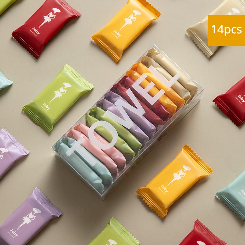 14pcs Disposable Compressed Cotton Travel Towels