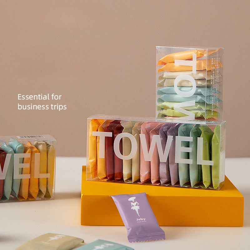 14pcs Disposable Compressed Cotton Travel Towels