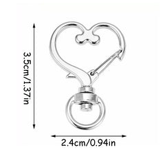 Heart Shaped Snap Hook Key Chain Key Ring Jewelry Supplies