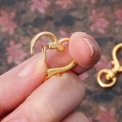 Heart Shaped Snap Hook Key Chain Key Ring Jewelry Supplies