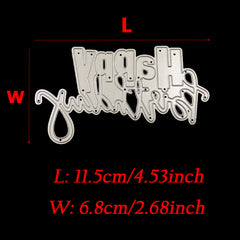 1pc Happy Birthday Words Letter Metal Cutting Dies for DIY Scrapbooking