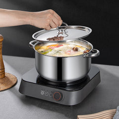 Stainless Steel Cookware Set with Lids and Shovel