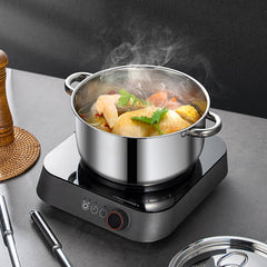 Stainless Steel Cookware Set with Lids and Shovel