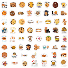 120pcs Cookies Stickers Pack Vinyl Waterproof Stickers