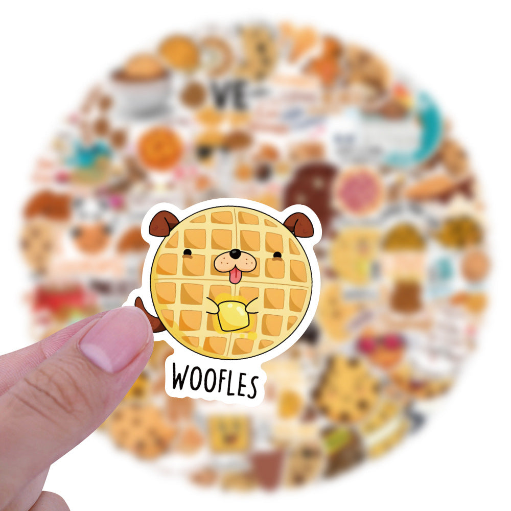 120pcs Cookies Stickers Pack Vinyl Waterproof Stickers