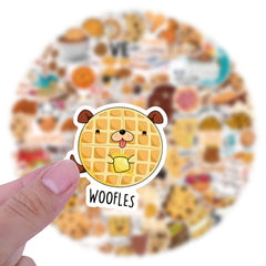 120pcs Cookies Stickers Pack Vinyl Waterproof Stickers