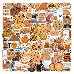 120pcs Cookies Stickers Pack Vinyl Waterproof Stickers