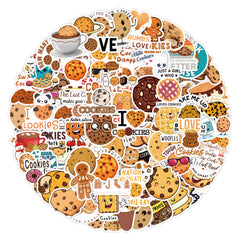 120pcs Cookies Stickers Pack Vinyl Waterproof Stickers