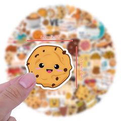 120pcs Cookies Stickers Pack Vinyl Waterproof Stickers