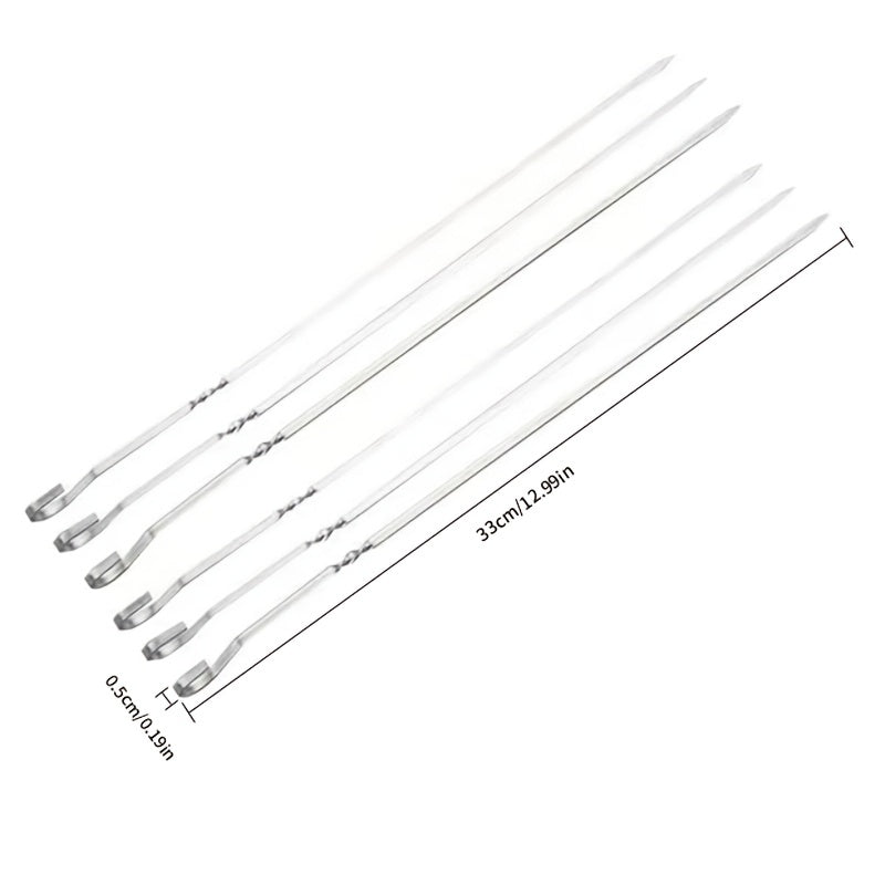 Stainless Steel BBQ Skewers for Outdoor Camping & BBQ